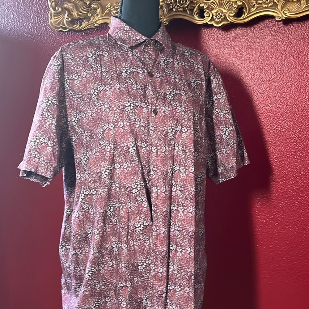 Alfani size Large flower print deep rose lavender and light blue